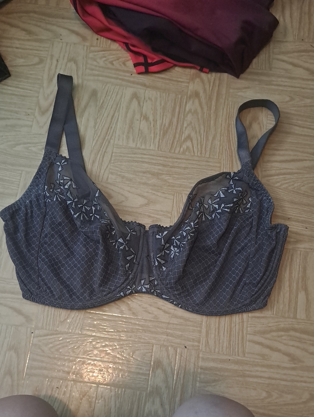 Chantelle Grey W Bow Detail Bra 36 H